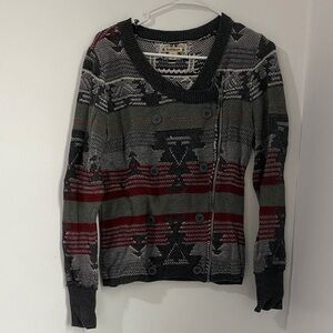 Ruff Hewn V-Neck Sweater - Black, Gray, Red